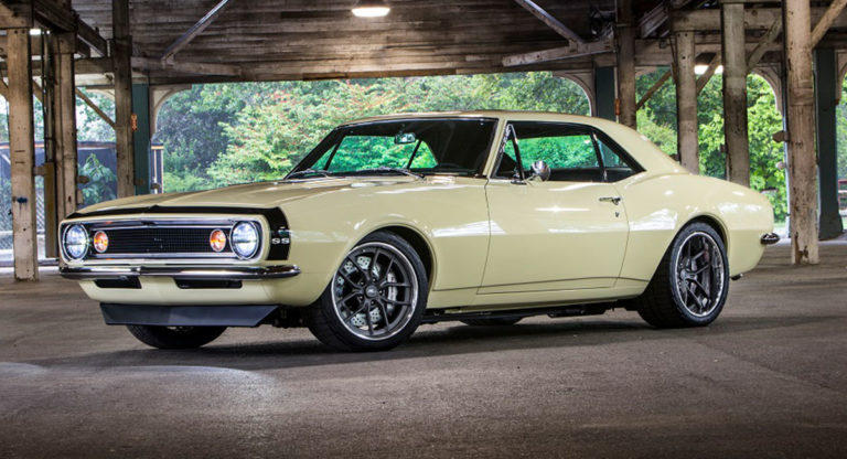 beige 1967 custom Camaro