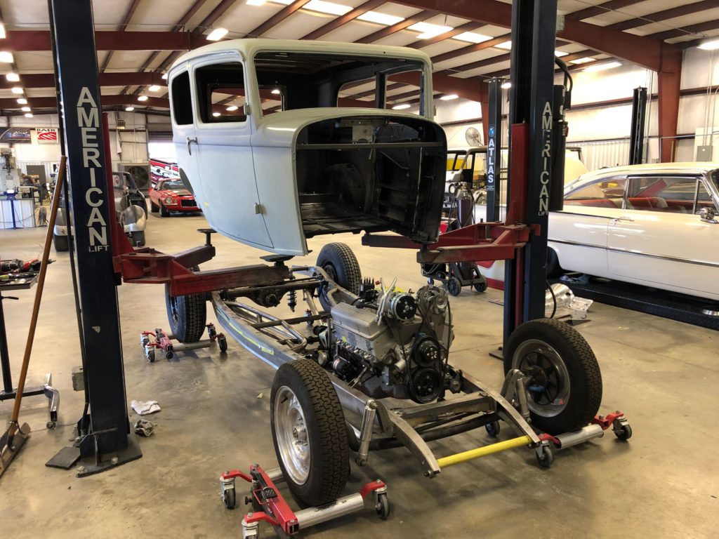 1932 Ford Tudor Sedan 5th Avenue Special during the build process
