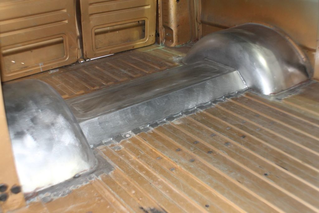 Custom 1969 Dodge A 108 Hemi Van build rear tubs fabrication.