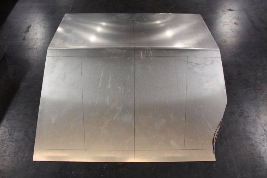 Custom 1969 Dodge A 108 Hemi Van build front air dam sheet metal fabrication